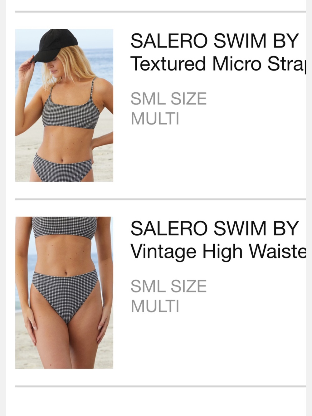 Salero Swim Micro-Check Bikini Set